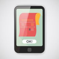 shopping credit card bill flat icon with long shadow eps10