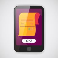 shopping credit card bill flat icon with long shadow eps10 N2