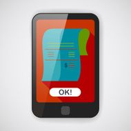 shopping credit card bill flat icon with long shadow eps10 N4