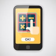 shopping calculator flat icon with long shadow eps10