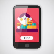 shopkeeper flat icon with long shadow eps10