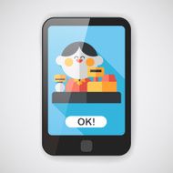 shopkeeper flat icon with long shadow eps10 N2