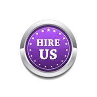 Hire Us Purple Circular Vector Button