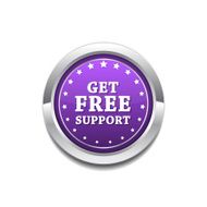 Free Support Purple Circular Vector Button
