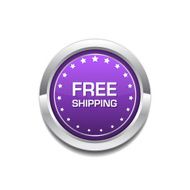 Free Shipping Purple Circular Vector Button