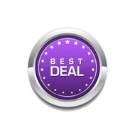 Best Deal Purple Circular Vector Button
