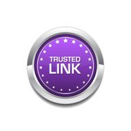 Trusted Link Purple Circular Vector Button