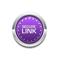 Secure Link Purple Circular Vector Button