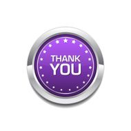 Thank You Purple Circular Vector Button