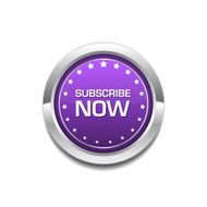Subscribe Now Purple Circular Vector Button