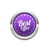 Best Offer Purple Vector Icon Button