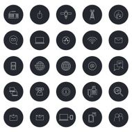 Linear Business Communication Icons