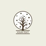 Tree vector logo design template Garden logotype creative concept icon