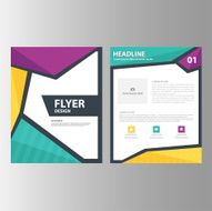 Colorful Abstract Brochure report flyer magazine template a4 size