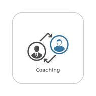 Coaching Icon Business Concept Flat Design