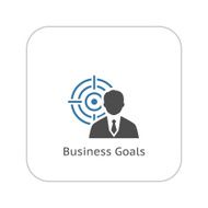 Business Goals Icon Flat Design N2