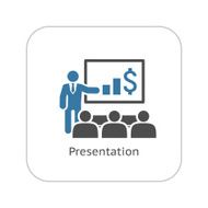 Presentation Icon Business Concept Flat Design