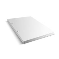 white folder with blank titular cover - vector illustration