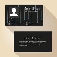 simple dark abstract lights stripes business card design eps10