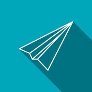 Paper Plane sign Airplane symbol Travel icon N6