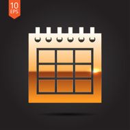 Vector calendar icon Epsgold0