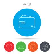 Wallet icon Cash money bag sign N2