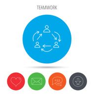 Teamwork icon Office working process sign N7