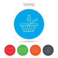 Shopping cart icon Online buying sign N2