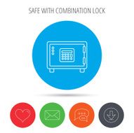 Safe icon Money deposit sign N4