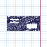Vector mail icon Epshand drawn0
