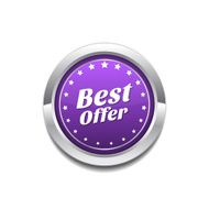 Best Offer Purple Vector Icon Button N2
