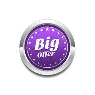 Big Offer Purple Vector Icon Button