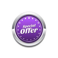 Special Offer Purple Vector Icon Button N2