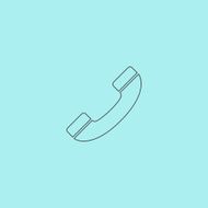 telephone handset icon vector