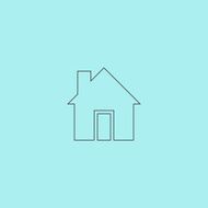 retro style home icon isolated