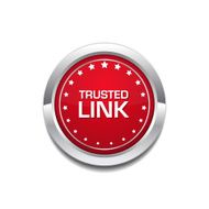 Trusted Link Glossy Shiny Circular Vector Button