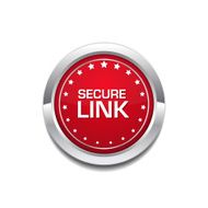 Secure Link Glossy Shiny Circular Vector Button
