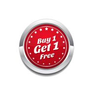 Buy 1 Get Free Glossy Shiny Circular Vector Button