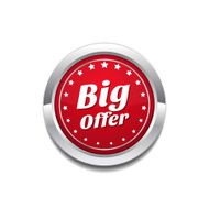 Big Offer Glossy Shiny Circular Vector Button