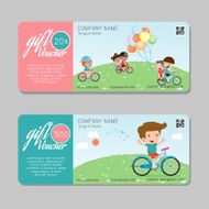 Gift voucher template and modern pattern