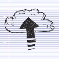 Simple doodle of an upload cloud N2
