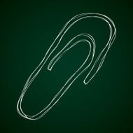 Simple doodle of a paperclip