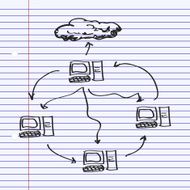 Simple doodle of a computer network N2