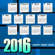 New Year monthly calendar