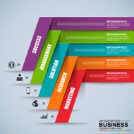 Abstract 3D digital business Infographic N5