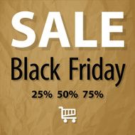 SALE Black Friday symbol on a brown background N3