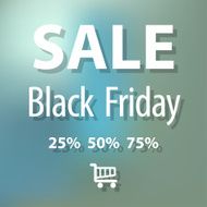 SALE Black Friday symbol on a blue bokeh background