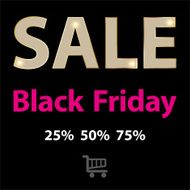 SALE Black Friday symbol on a black background