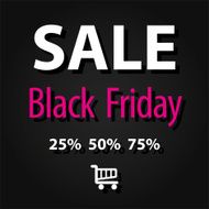 SALE Black Friday symbol on a black background N2