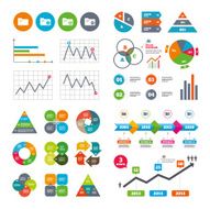 Accounting binders icons Add document symbol N5